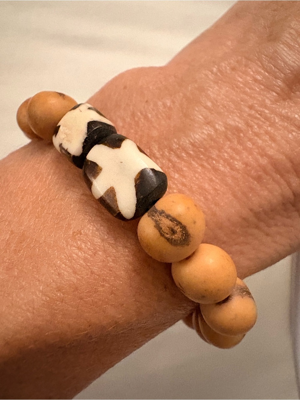 4-pc Boho Wood, Bone & More Beaded Necklace & Bracelet Bundle - Picture 6 of 7